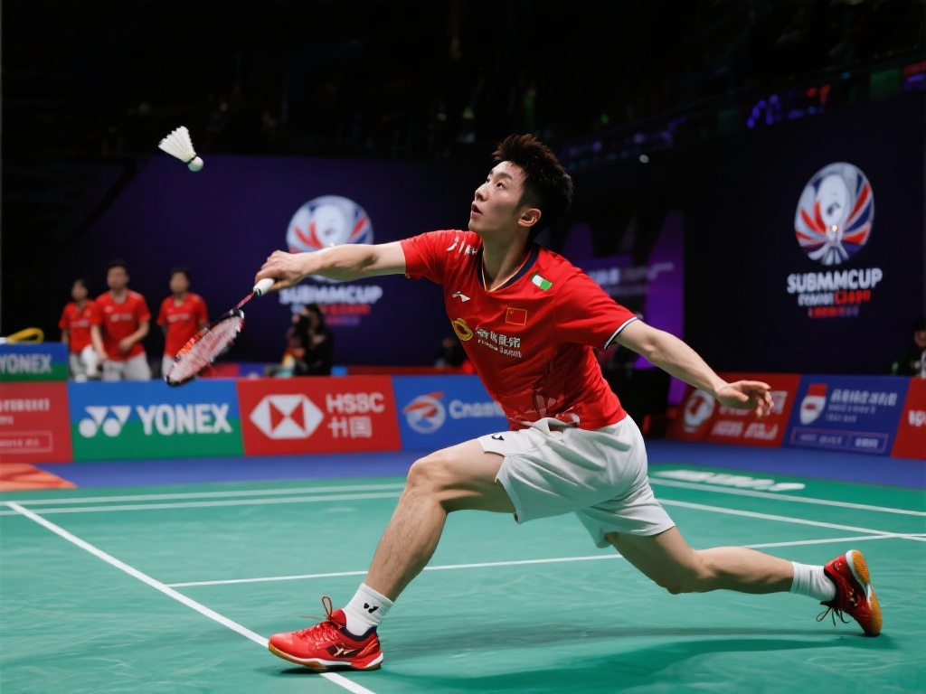 在这次苏迪曼杯比赛中，中国羽毛球队再次展